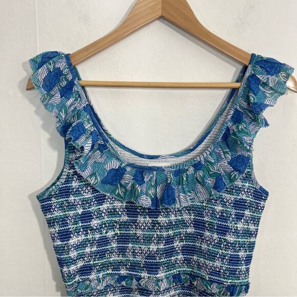 SAYLOR Jeannie Blue Floral Midi Dress Size Small - Picture 5 of 16